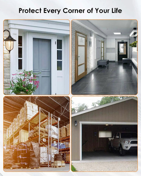 Motion Sensor Alarm System With IoT Remote Control Human Infrared Detection Security Siren Light for home, garage, shop.