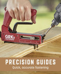 AnglePro Hidden Deck Fastening Tool demonstrates precise board gapping with clamping on wood for seamless install.