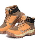 Steel Toe Work Boots For Men With Wide Toe Cap, Built Tough And Slip Resistant, Waterproof Leather, Puncture Proof Footwear