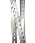 Three Piece Heavy Duty DIN Rail Slotted Aluminum RoHS Compliant Mounting Rail Kit, 12 Inch Length, 35mm Width, 7.5mm High