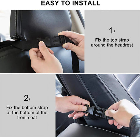 Installation steps for Backseat Car Organizer With 8 Large Pockets And Tablet Holder For Kids And Toddlers Keeps Snacks Toys Diapers And Devices