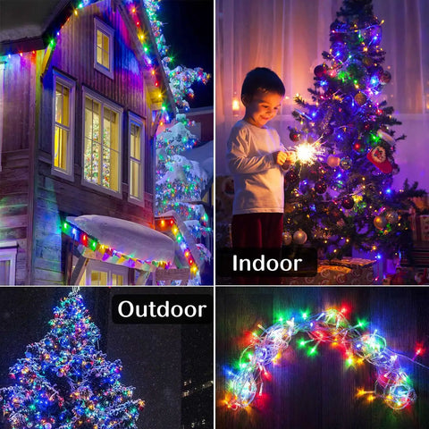 Massive 800LED Multicolor Christmas String Lights 330ft Plus 10ft Lead 8 Modes Timer Waterproof For Indoor Outdoor Decor Perfect For Garden Yard Tree Wedding And Holiday Parties