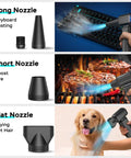 Electric Portable Air Duster With Brushless Motor 200000 RPM Peak 58 Meters Per Second Wind for versatile home uses.