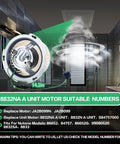 Upgraded 8832NA Blower Motor 100CFM Replacement For 8832N Series Exhaust Fans Pure Copper JA2B099N installed in bathroom