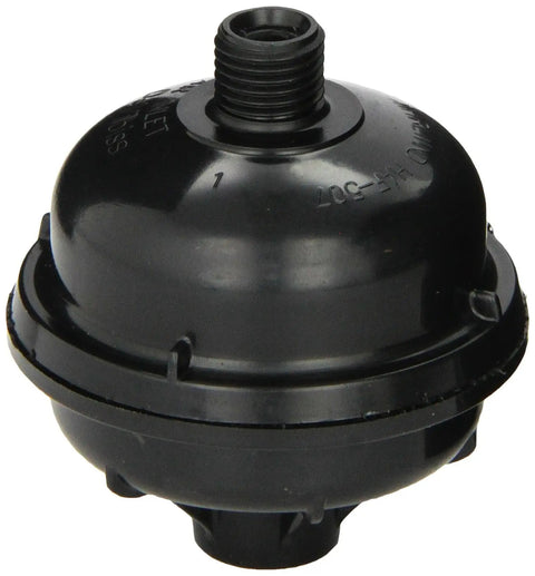 Whirlwind Filter For Spray Guns And Paint Booths, black heavy-duty air filter component with threaded top