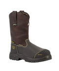 Rugged Men's Protective Work Boots Brown Size 8.5 US With Shock Absorbing PU Midsole And Durable Rubber Outsole
