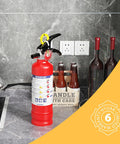 ABC Fire Extinguisher For Home And Vehicle With Quick Release Handle Dry Chemical Fire Safety on kitchen counter