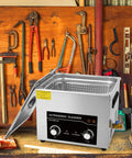Pro Grade Ultrasonic Cleaner 15L With Knob And Timer, 6 Transducers Deliver 360W Ultrasonic Power in a workshop setting