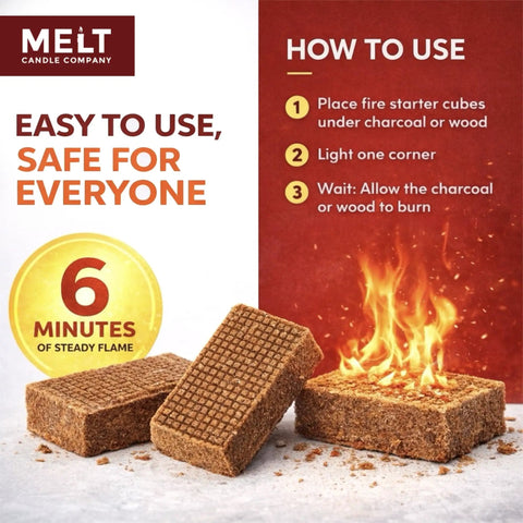 All Weather Fire Starter Squares Pack 160 Count For Campfire Charcoal Grill And Wood Stove Odorless Wax And Sawdust Starters