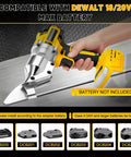 Gpaentsn 14 Gauge Sheet Metal Shears For Milwaukee M18 Brushless Cordless Tool High Torque 1600Rpm holding cutting metal.