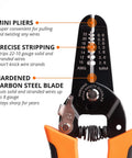 Pro Grade All In One Wire Stripper And Cutter For Solid And Stranded Wires 22 To 10 AWG with precision calibrated markings.