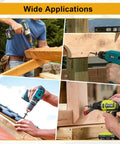 Image shows various uses for Heavy Duty Structural Wood Lag Screws No 14 By 8 Inch Premium Carbon Steel Fasteners in wood projects.