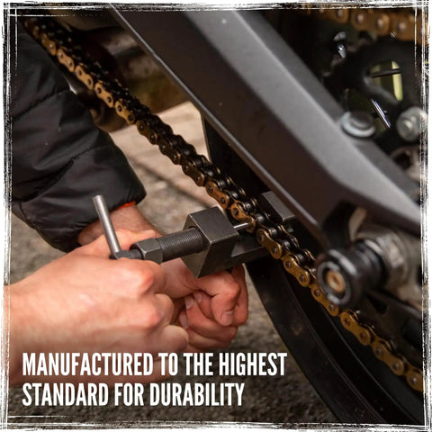 Using Link Monkey Motorcycle Chain Breaker And Riveting Tool For Quick Chain Length Adjustment And Sprocket Changes