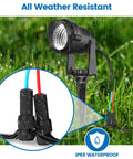 Low Voltage Wire Connectors for Outdoor Landscape Lighting 12 to 18 Gauge Waterproof Quick Lock Connectors in wet grass