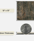 Self Adhesive 12 Inch Vinyl Floor Tiles 20 Tile Pack Peel And Stick Dark Slate Marble Pattern thickness comparison