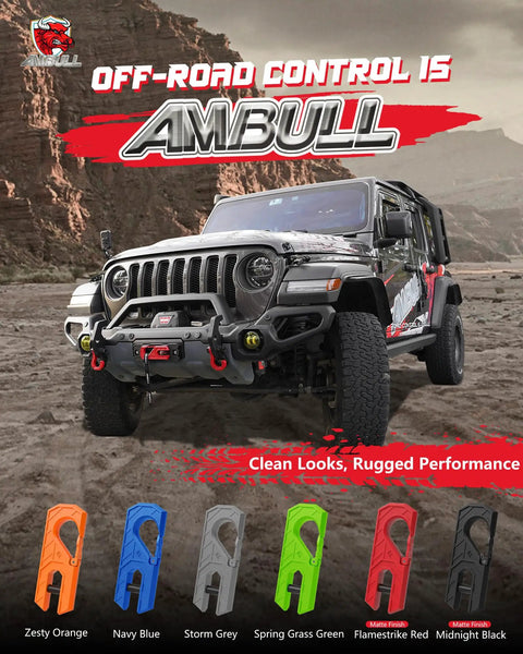Get Your Truck Back On Track With This Rock Solid Aluminum Hawse Fairlead And Grade 80 Forged Steel Winch Hook Set, featuring colorful hooks.