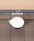 Coffee Pod Drawer Organizer For K Cup Pods, 17-inch wide mesh basket with single pod, black finish details shown.