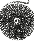 26.2 Ft Black Chain Link Heavy Duty 3 Sixteenth Inch Carbon Steel Hanging Chain Kit for Hammock Chair shown coiled