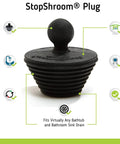 Universal Drain Stopper For Bathtub And Sink Your Go To Two Pack Black Plug Fits Most Drains Easy To Use Reusable