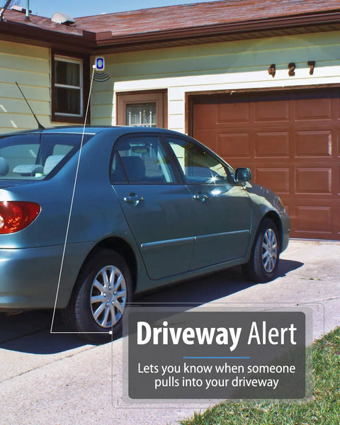 Driveway alert with Wireless Motion Sensor Alarm System For Home And Business With Door And Driveway Chime, 500 Foot Range