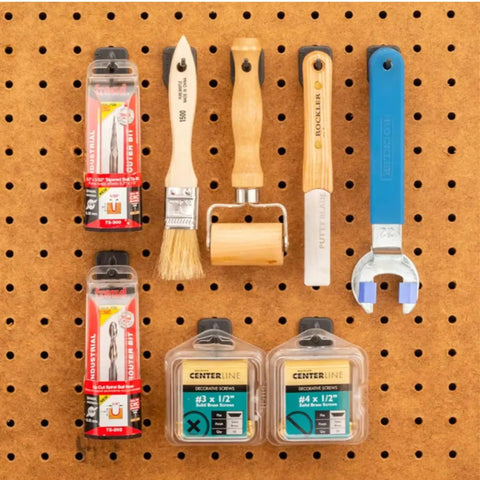 Hang Tight Pegboard Hooks Kit With Locking Design 32-Piece Tool Organizer Set And Screwdriver Holder Assorted Peg Hooks On Pegboard