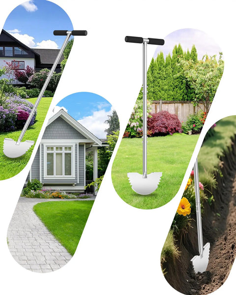 Serrated Edger Lawn Tool With Half Moon Shovel And T Handle 38 Inch Rust Proof Ergonomic Edging Tool for garden landscaping
