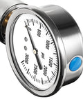 Spindle Drawbar Force Gauge For CNC Mills 0-3000 PSI Tester Tool, Handy Spindle Load Checker For CAT 40 And BT 40 Machines, Replacement For CAT40-DFG-1, Accurate Hold Force Calibration And Routine Maintenance, close-up dial gauge