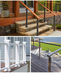 Premium Stainless Steel Deck Railing Cable Kit 600 Feet With Cutter installed on wood and composite decks