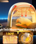 Cozy Heated Mouse Pad Hand Warmer With Quiet Operation, Foldable Desk Heater for office showing hand warming feature
