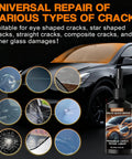 5 Minute Windshield Crack Repair Kit For Chips And Cracks, Pro Grade Auto Glass Rock Chip Repair Tool with repair examples