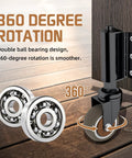 2 Inch Gate Wheel Caster for Wooden Gates, 80 Lb Capacity, durable steel assembly with 360-degree rotation and spring-loaded design
