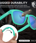 Square Polarized Sunglasses For Women And Men With Mirror Lenses No Bounce No Slip Lock It In For Running Cycling Fishing Beach Days