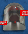 Front view of 12 Cal Arc Flash Face Shield And Hard Cap Kit For Electricians TCG Series Includes Canadian Hard Cap.