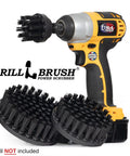 Ultra Stiff Drill Powered Cleaning Brush Set For Serious BBQ Grill Degreasing And Heavy Duty Paint Stripping Zero Wire Headache Real Deal Power Scrubber with nylon bristles