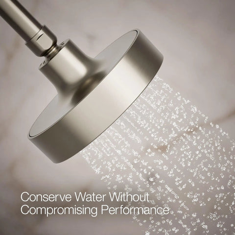Purist Single Function Showerhead 2.5 GPM With High Pressure 66 Nozzles Delivers Focused Coverage And Big Drops In Vibrant Brushed Nickel Finish