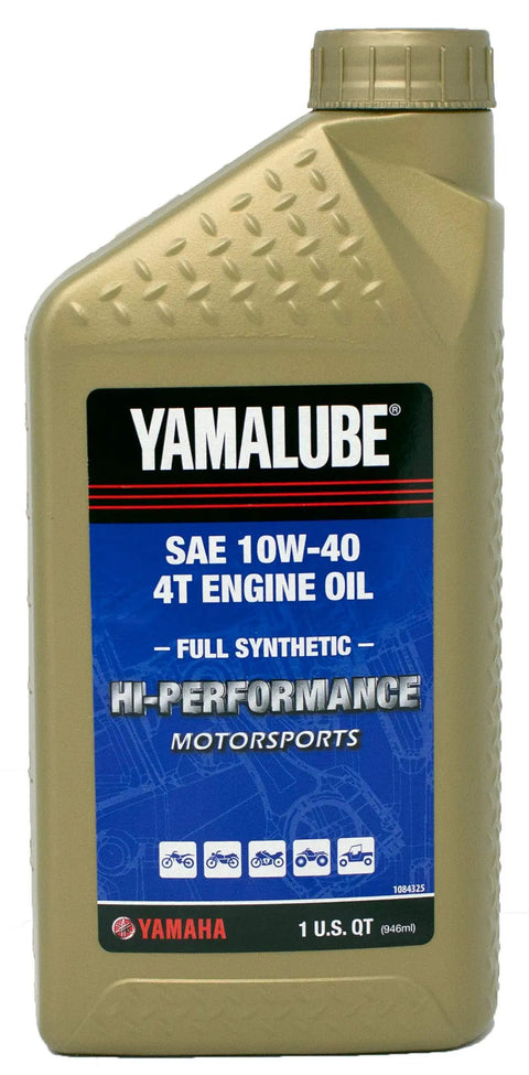 Yamalube SAE 10W-40 4T full synthetic oil, part of Must-Have Full Synthetic Oil Change Kit for 2006-2020 Yamaha Raptor 700 Sport ATV