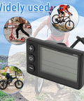 High Definition Electric LCD Display Meter For Ebike And Scooter 48V 5Pin ABS with cyclists and scooter users background