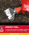 Oversized Potting Scoop For Garden Tasks Dig And Transport With Serrated Tip Heavy Duty Soil Scoop Easy Transfer Mini Shovel for soil