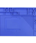 Anti Slip Magnetic Silicone Work Mat Heat Resistant Up To 932 Degrees Fahrenheit, 500 Degrees Celsius Large 17.32 By 12.20 Inches Soldering Pad with compartments
