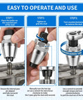 Damaged Bolt Extractor and Stud Remover Tool for One Quarter to One Half Inch Bolts being used to remove a rusted stud.