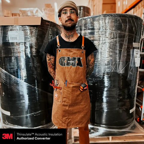 Hella Slick Camper Van Insulation Panels Deliver Top Tier Thermal Soundproofing Wrap For Custom Builds with rolls of insulation behind.