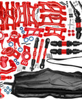 Beefed Up Rc Upgrade Parts Kit For Mini Rally Vxl Ford Rs200 And Mini Slash 4x4 Aluminum components and tools, red and black
