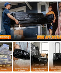 Heavy Duty Black Stretch Wrap 15 X 1000 Ft with 60 Gauge Tough As Nails Shrink Film used for moving sofa safely.