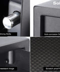 Small Digital Keypad Safe Box Half Cu Ft Wall Mounted Safe For Jewelry Cash Docs And Guns Easy Fast Access with strong bolts and pry-resistant hinge.