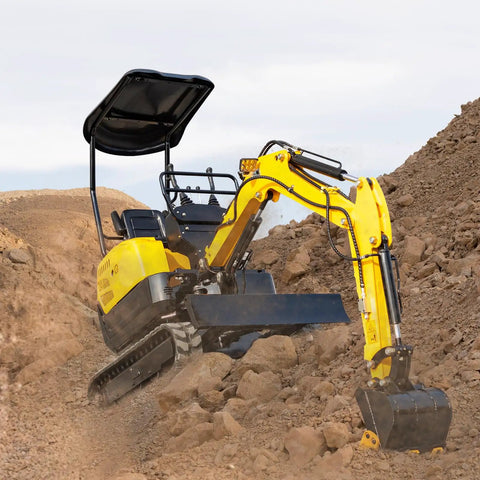 Heavy Duty Mini Excavator Bucket And Backhoe Attachment Fits Your One Point Five Ton Rig Easy Swap Design Straight Up Tough Pins For Dirt Moving And Landscaping Projects Built Boss Grade Solid
