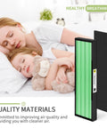 Upgraded HEPA Filter B Replacement for AC4825 Series Air Purifiers Guardian Compatible beside sleeping mother and child