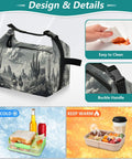 Cowboy Desert Inspired Insulated Lunch Bag With Horse Ride Design Large Capacity Leakproof Reusable Lunch Tote details