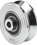 3.5 Inch V Groove Wheel With Solid Steel Construction, Heavy Duty Inverted V Groove For Sliding Gates, 1500 Lb Load Capacity
