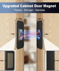 Ultra Thin No Drill Magnetic Cabinet Catch 15 Pack In Black Stainless Steel Heavy Duty Magnetic Latch With 6 Lb Hold