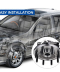 Front Wheel Hub And Bearing Assembly For 2014-2018 Ram 2500 And 2013-2018 Ram 3500 With ABS 8 Lug Front in car installation diagram.